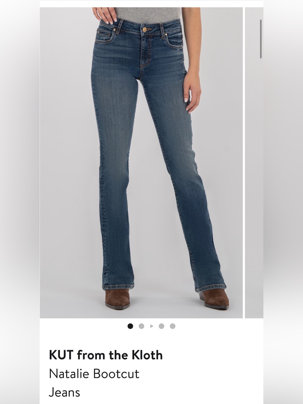 KUT from the Kloth Bootcut Jeans in Medium Blue Wash
